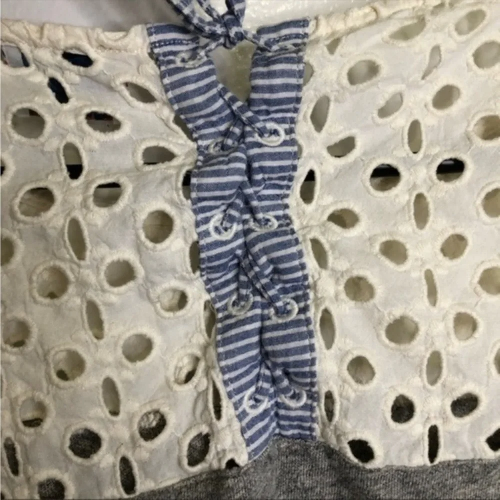 Anthropologie Postmark Eyelet Lace Tie-Back Top – Size Small - Picture 8 of 11